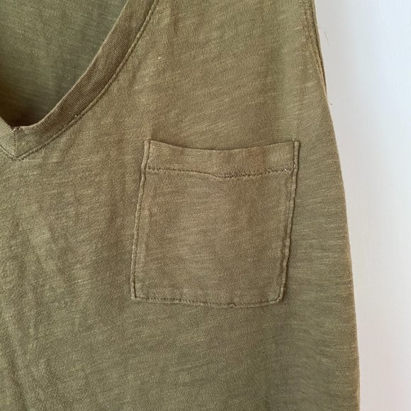 Madewell | V neck Tank Top Olive Green Small - Picture 5 of 6